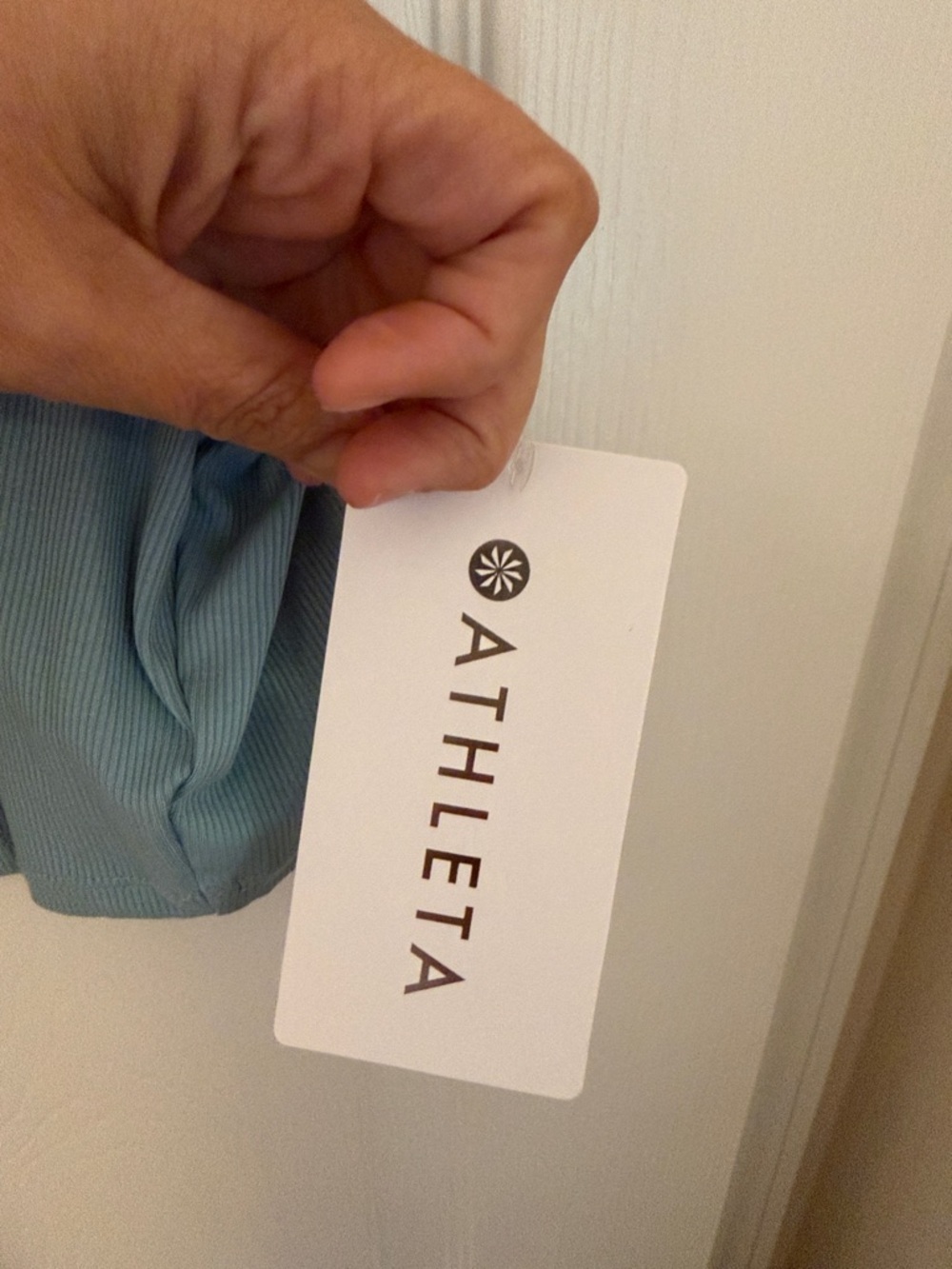NWT Athleta Signature Rib Wide Binding Tank - XL - Coastal Teal - Picture 4 of 5
